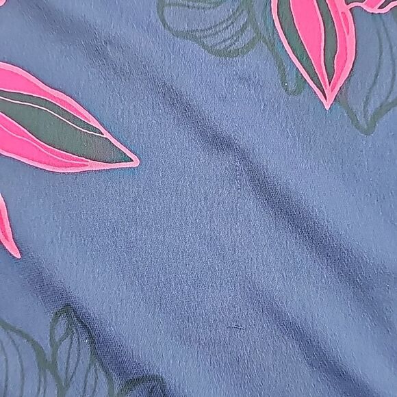 Misa -668 Purple Red Multi Ruched Mock Neck Long Sleeve Floral Giana Top Size S - Picture 7 of 11